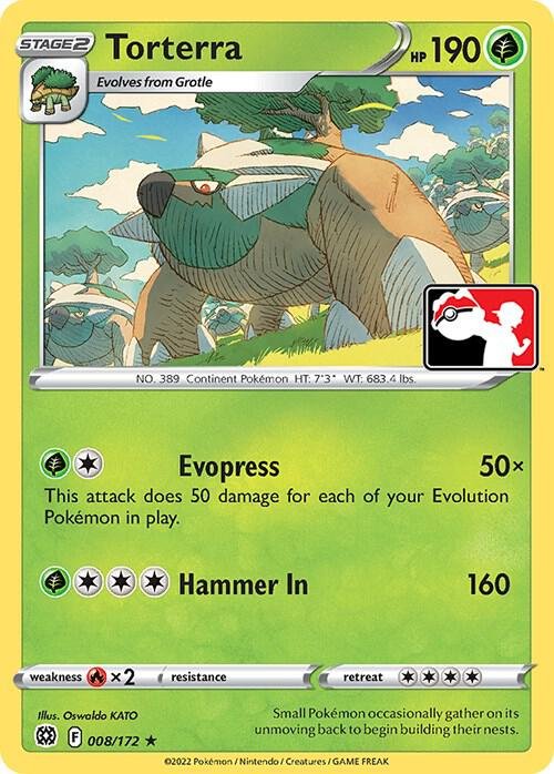 Torterra 008/172 Holofoil Prize Pack Series Cards