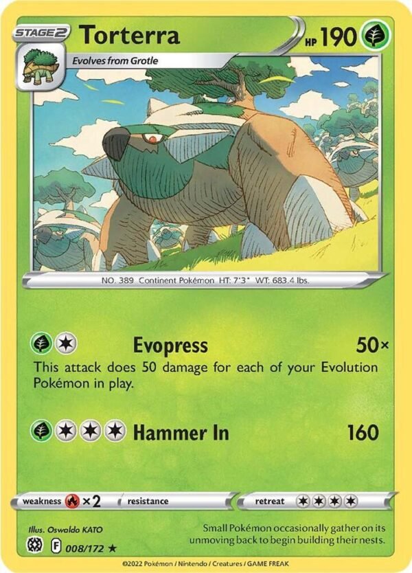 Torterra 008/172 Holofoil SWSH09: Brilliant Stars