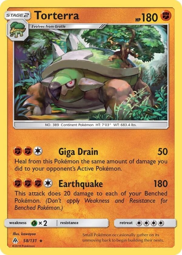 Torterra 58/131 Reverse Holofoil SM – Forbidden Light