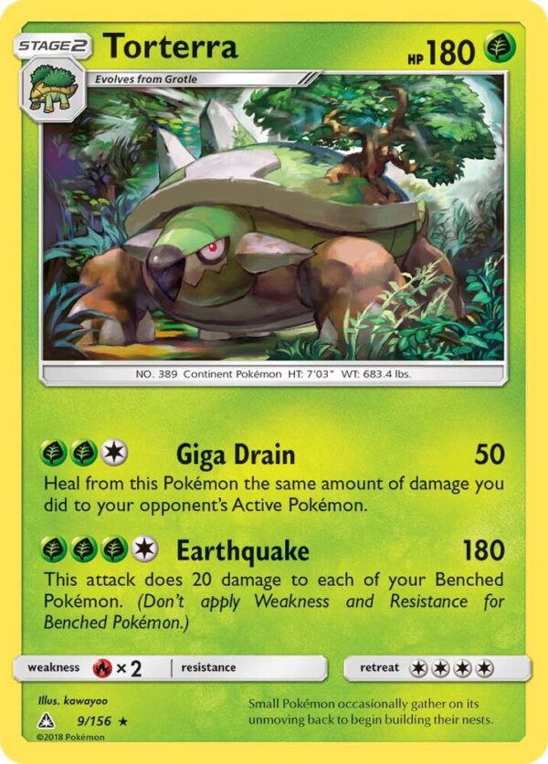 Torterra 9/156 Reverse Holofoil SM – Ultra Prism Torterra 9/156 Reverse Holofoil SM – Ultra Prism