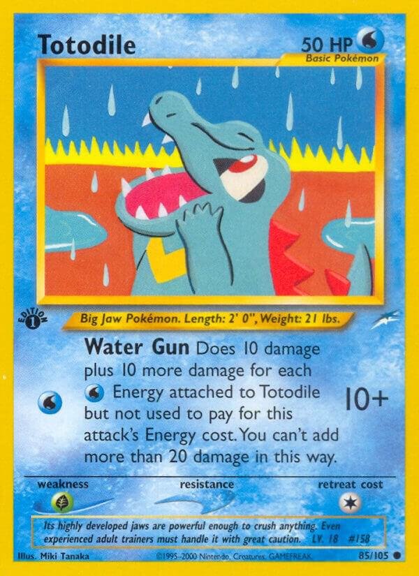 Totodile 085/105 1st Edition Neo Destiny