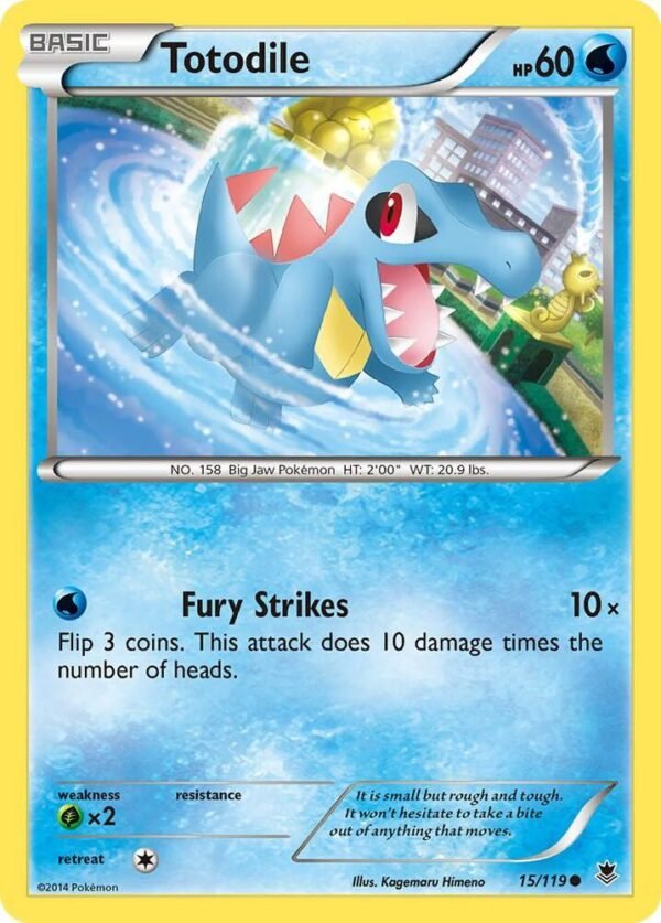 Totodile 15/119 Reverse Holofoil XY – Phantom Forces