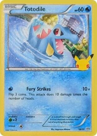 Totodile 18/25 018/025 Normal McDonald’s 25th Anniversary Promos Totodile 18/25 018/025 Normal McDonald’s 25th Anniversary Promos