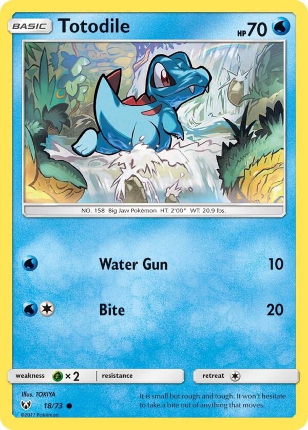 Totodile 18/73 Reverse Holofoil Shining Legends Totodile 18/73 Reverse Holofoil Shining Legends