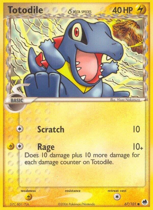 Totodile (Delta Species) 67/101 Reverse Holofoil Dragon Frontiers Totodile (Delta Species) 67/101 Reverse Holofoil Dragon Frontiers
