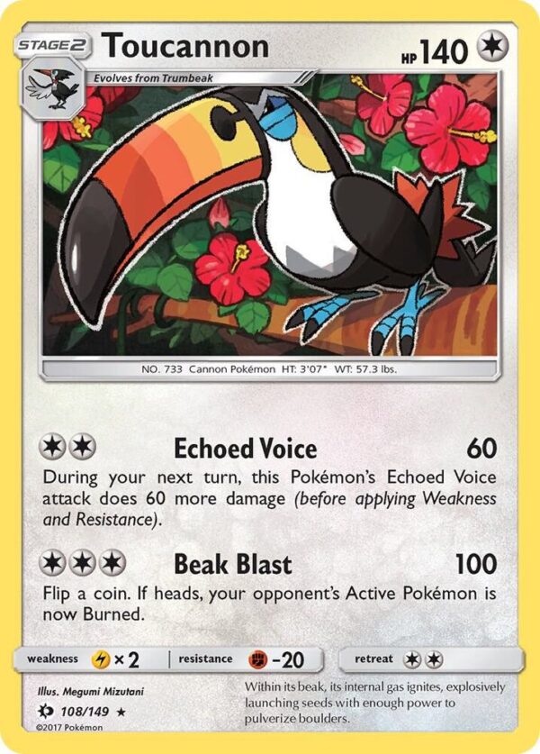 Toucannon 108/149 Normal SM Base Set Toucannon 108/149 Normal SM Base Set