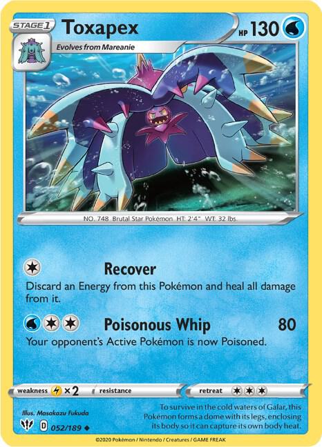 Toxapex 052/189 Normal SWSH03: Darkness Ablaze Toxapex 052/189 Normal SWSH03: Darkness Ablaze