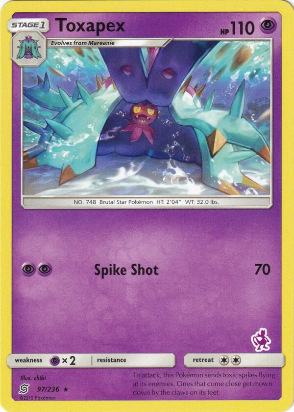 Toxapex 97/236 (Mewtwo Stamped) 097/236 Normal Battle Academy