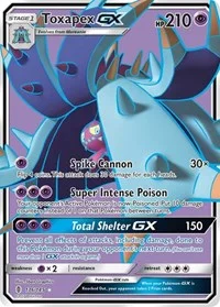Toxapex GX (Full Art) | 136/145 | Holofoil | SM - Guardians Rising
