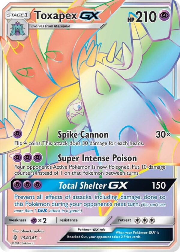 Toxapex GX (Secret) 154/145 Holofoil SM – Guardians Rising
