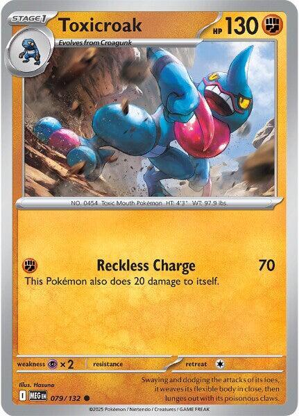 Toxicroak 079/132 Reverse Holofoil ME01: Mega Evolution Toxicroak 079/132 Reverse Holofoil ME01: Mega Evolution