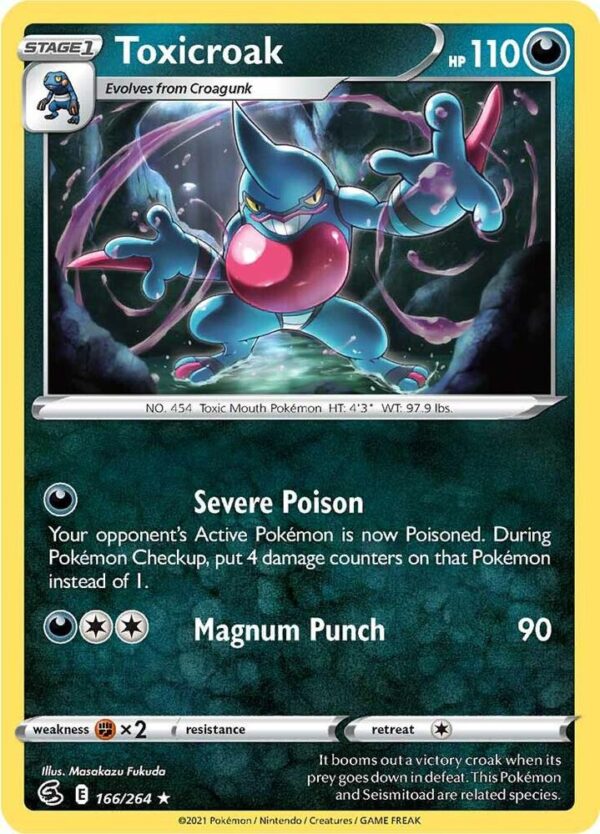Toxicroak 166/264 Normal SWSH08: Fusion Strike