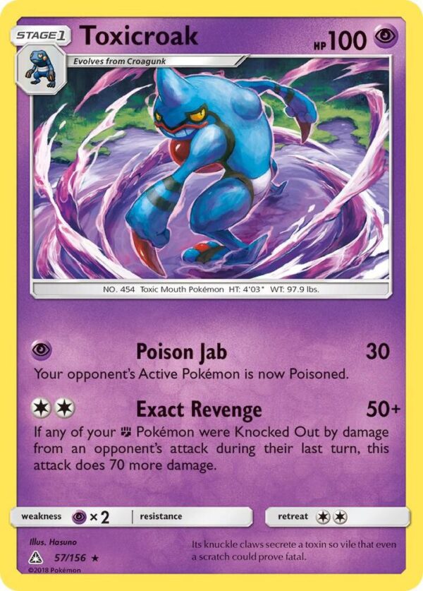 Toxicroak 57/156 Normal SM – Ultra Prism