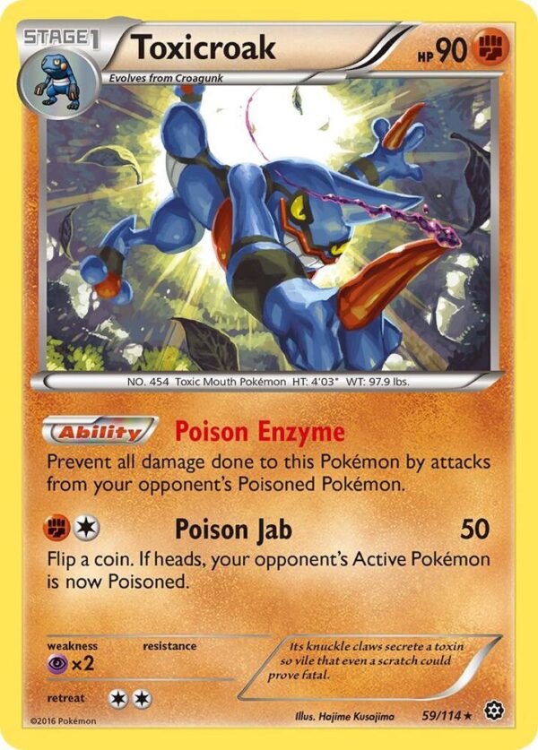 Toxicroak 59/114 Normal XY – Steam Siege Toxicroak 59/114 Normal XY – Steam Siege