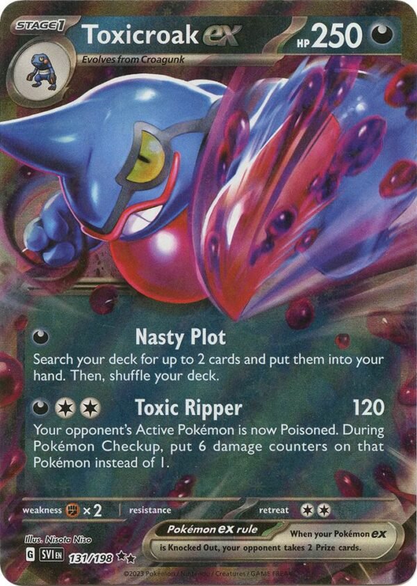 Toxicroak ex 131/198 Holofoil SV01: Scarlet & Violet Base Set