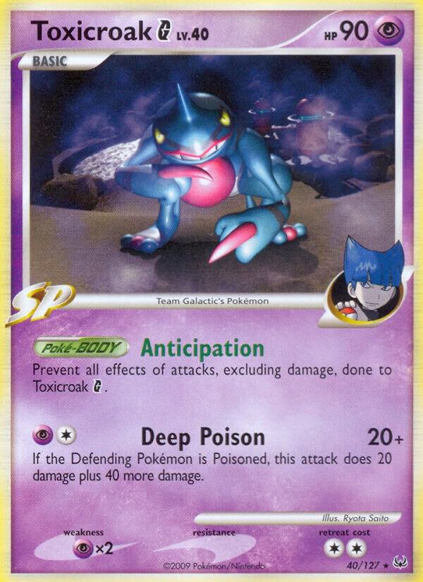 Toxicroak G 40/127 Reverse Holofoil Platinum