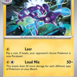 Toxtricity 072/197 Holofoil SV03: Obsidian Flames Toxtricity 072/197 Holofoil SV03: Obsidian Flames