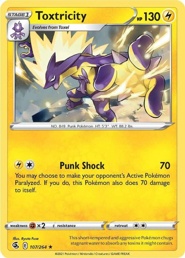 Toxtricity (107) 107/264 Holofoil SWSH08: Fusion Strike