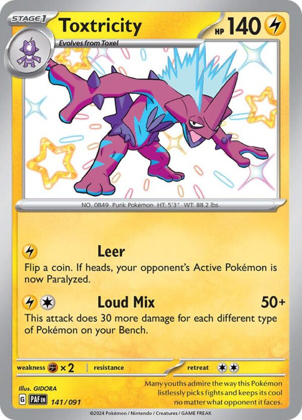 Toxtricity 141/091 Holofoil SV: Paldean Fates