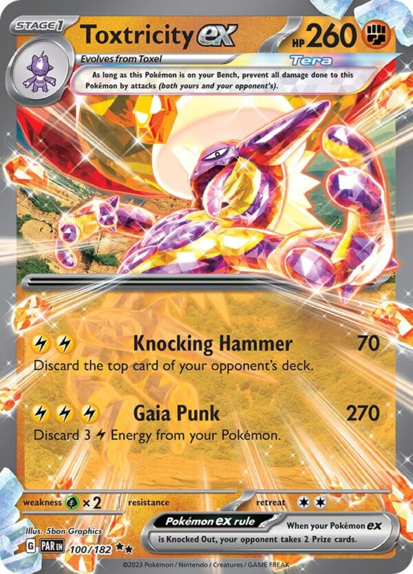 Toxtricity ex 100/182 Holofoil SV04: Paradox Rift Toxtricity ex 100/182 Holofoil SV04: Paradox Rift