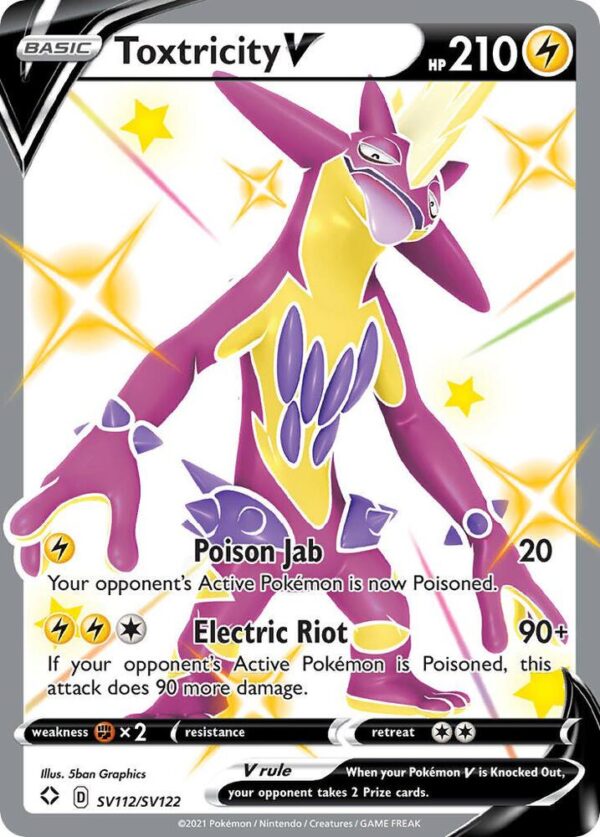 Toxtricity V SV112/SV122 Holofoil Shining Fates: Shiny Vault Toxtricity V SV112/SV122 Holofoil Shining Fates: Shiny Vault