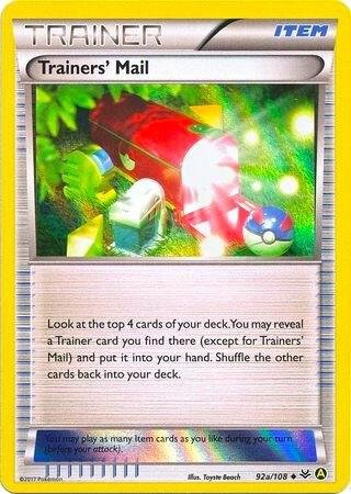 Trainers’ Mail 92a/108 (Holo) 092a/108 Holofoil Alternate Art Promos Trainers’ Mail 92a/108 (Holo) 092a/108 Holofoil Alternate Art Promos