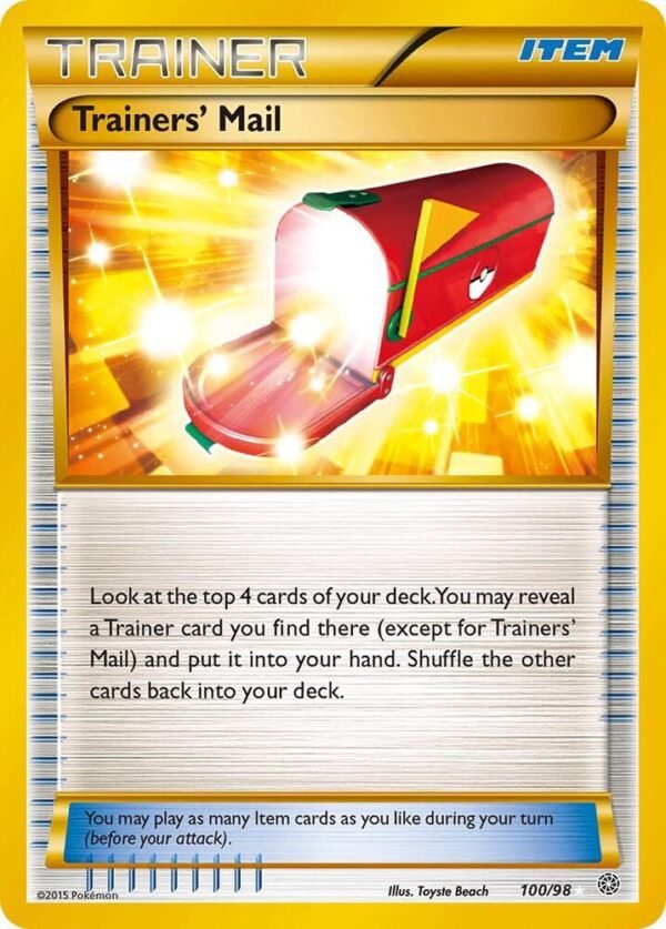 Trainers’ Mail (Secret) 100/98 Holofoil XY – Ancient Origins Trainers’ Mail (Secret) 100/98 Holofoil XY – Ancient Origins