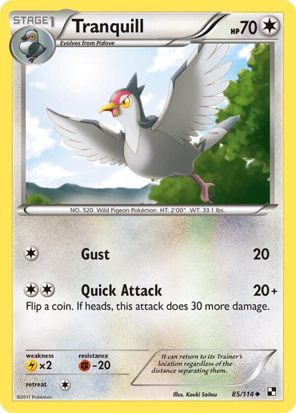 Tranquill 85/114 Reverse Holofoil Black and White