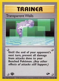 Transparent Walls | 125/132 | 1st Edition | Gym Challenge