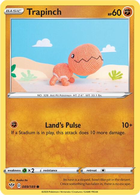 Trapinch 089/189 Normal SWSH03: Darkness Ablaze