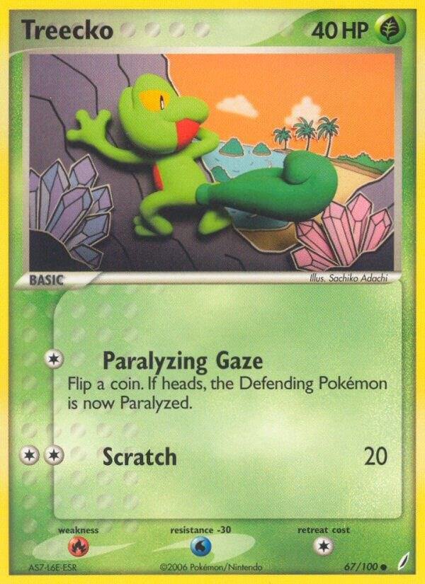 Treecko 67/100 Reverse Holofoil Crystal Guardians Treecko 67/100 Reverse Holofoil Crystal Guardians