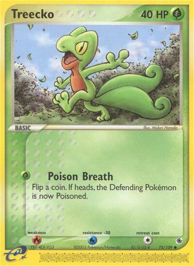 Treecko 75/109 Reverse Holofoil Ruby and Sapphire