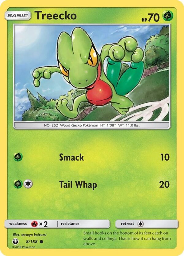 Treecko (8) 8/168 Reverse Holofoil SM – Celestial Storm