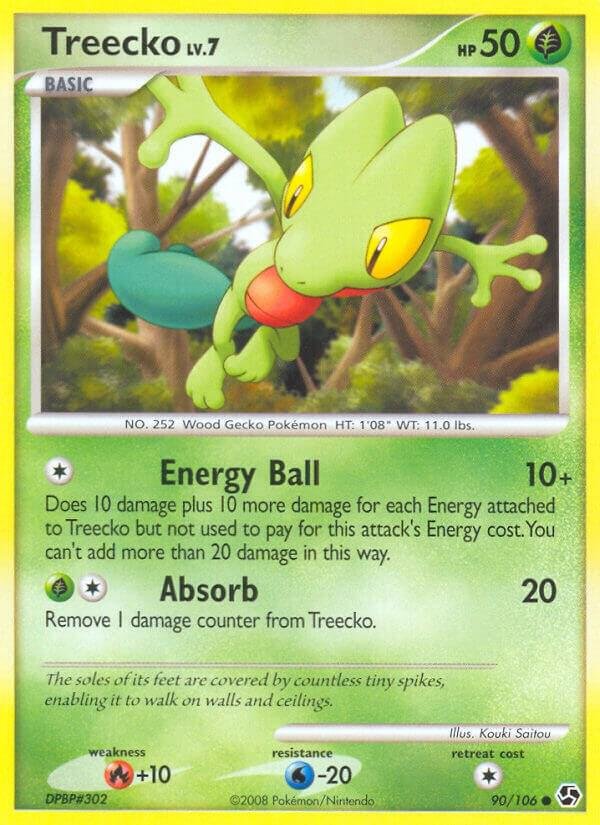 Treecko 90/106 Reverse Holofoil Great Encounters Treecko 90/106 Reverse Holofoil Great Encounters