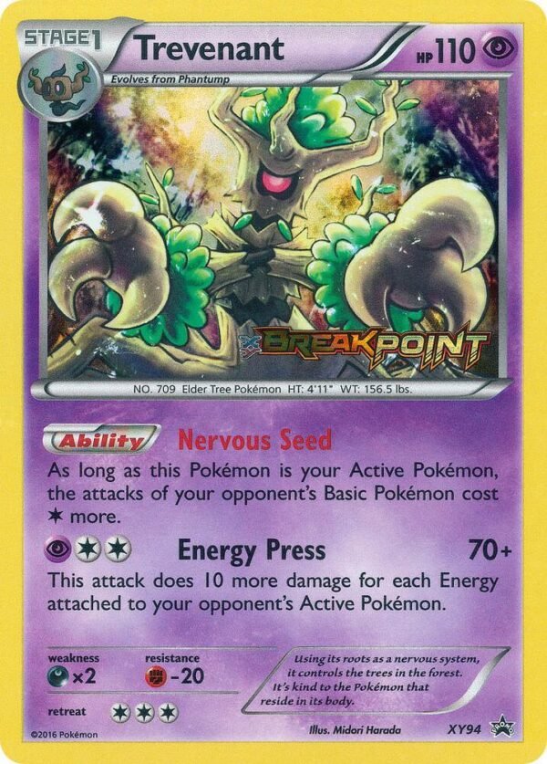 Trevenant (Prerelease) XY94 Holofoil XY Promos Trevenant (Prerelease) XY94 Holofoil XY Promos