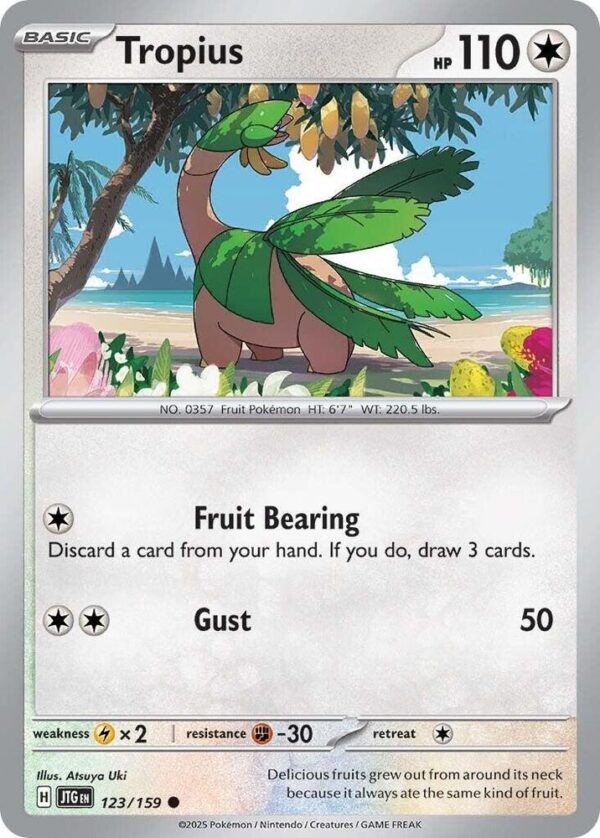 Tropius 123/159 Reverse Holofoil SV09: Journey Together Tropius 123/159 Reverse Holofoil SV09: Journey Together