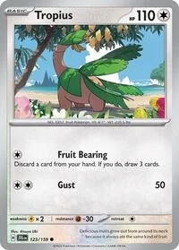 Tropius | 123/159 | Reverse Holofoil | SV09: Journey Together Tropius | 123/159 | Reverse Holofoil | SV09: Journey Together