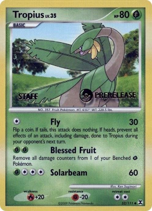 Tropius 52/111 (Prerelease) [Staff] Normal Nintendo Promos