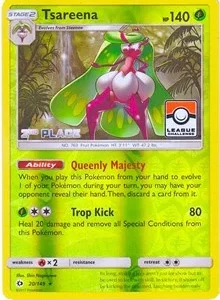 Tsareena | 20/149 (League Challenge) [2nd Place] | 020/149 | Reverse Holofoil | League & Championship Cards