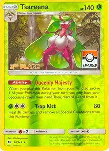 Tsareena | 20/149 (League Challenge) [3rd Place] | 020/149 | Reverse Holofoil | League & Championship Cards