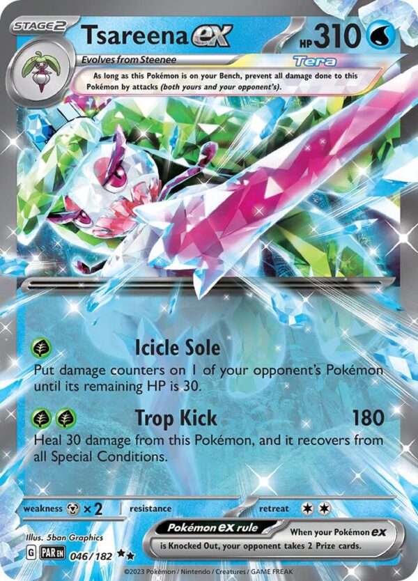 Tsareena ex 046/182 Holofoil SV04: Paradox Rift Tsareena ex 046/182 Holofoil SV04: Paradox Rift
