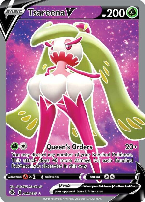Tsareena V (Full Art) 246/264 Holofoil SWSH08: Fusion Strike