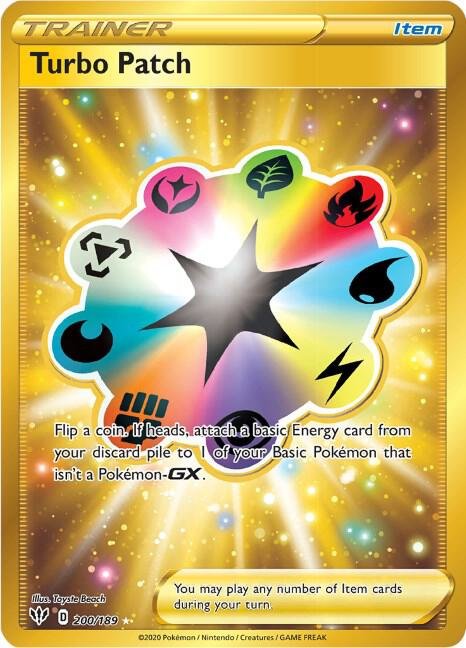 Turbo Patch (Secret) 200/189 Holofoil SWSH03: Darkness Ablaze