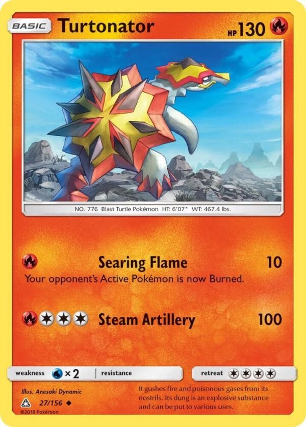 Turtonator 27/156 Reverse Holofoil SM – Ultra Prism Turtonator 27/156 Reverse Holofoil SM – Ultra Prism