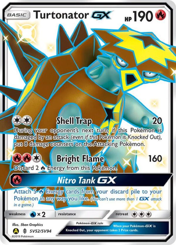 Turtonator GX SV52/SV94 Holofoil Hidden Fates: Shiny Vault