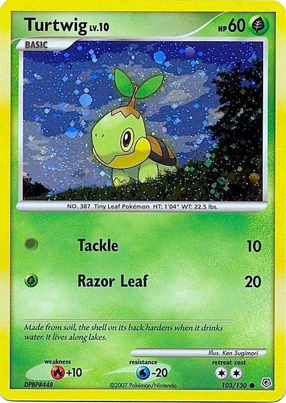 Turtwig 103/130 (Cosmos Holofoil) Holofoil League & Championship Cards