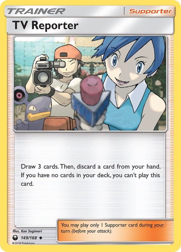 TV Reporter 149/168 Reverse Holofoil SM – Celestial Storm TV Reporter 149/168 Reverse Holofoil SM – Celestial Storm