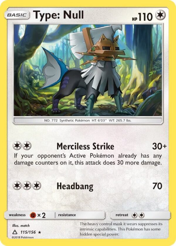 Type: Null 115/156 Reverse Holofoil SM – Ultra Prism