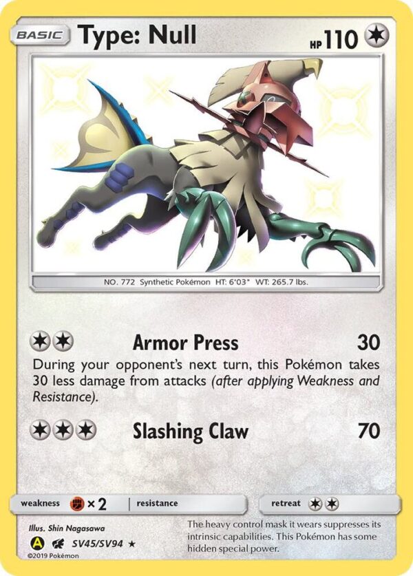 Type: Null SV45/SV94 Holofoil Hidden Fates: Shiny Vault Type: Null SV45/SV94 Holofoil Hidden Fates: Shiny Vault