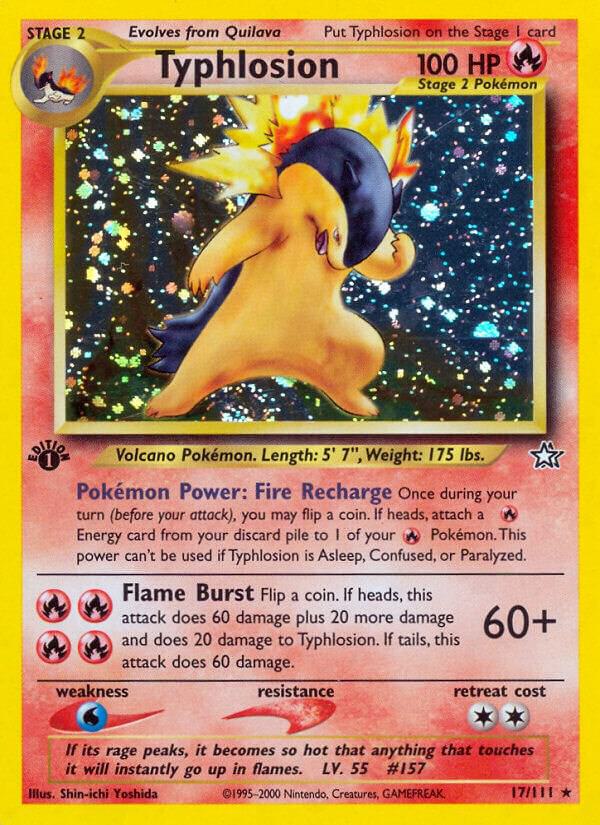 Typhlosion (17) 017/111 1st Edition Holofoil Neo Genesis Typhlosion (17) 017/111 1st Edition Holofoil Neo Genesis